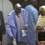Buhari, Aisha Vote In Daura, Atiku, Titi In Yola